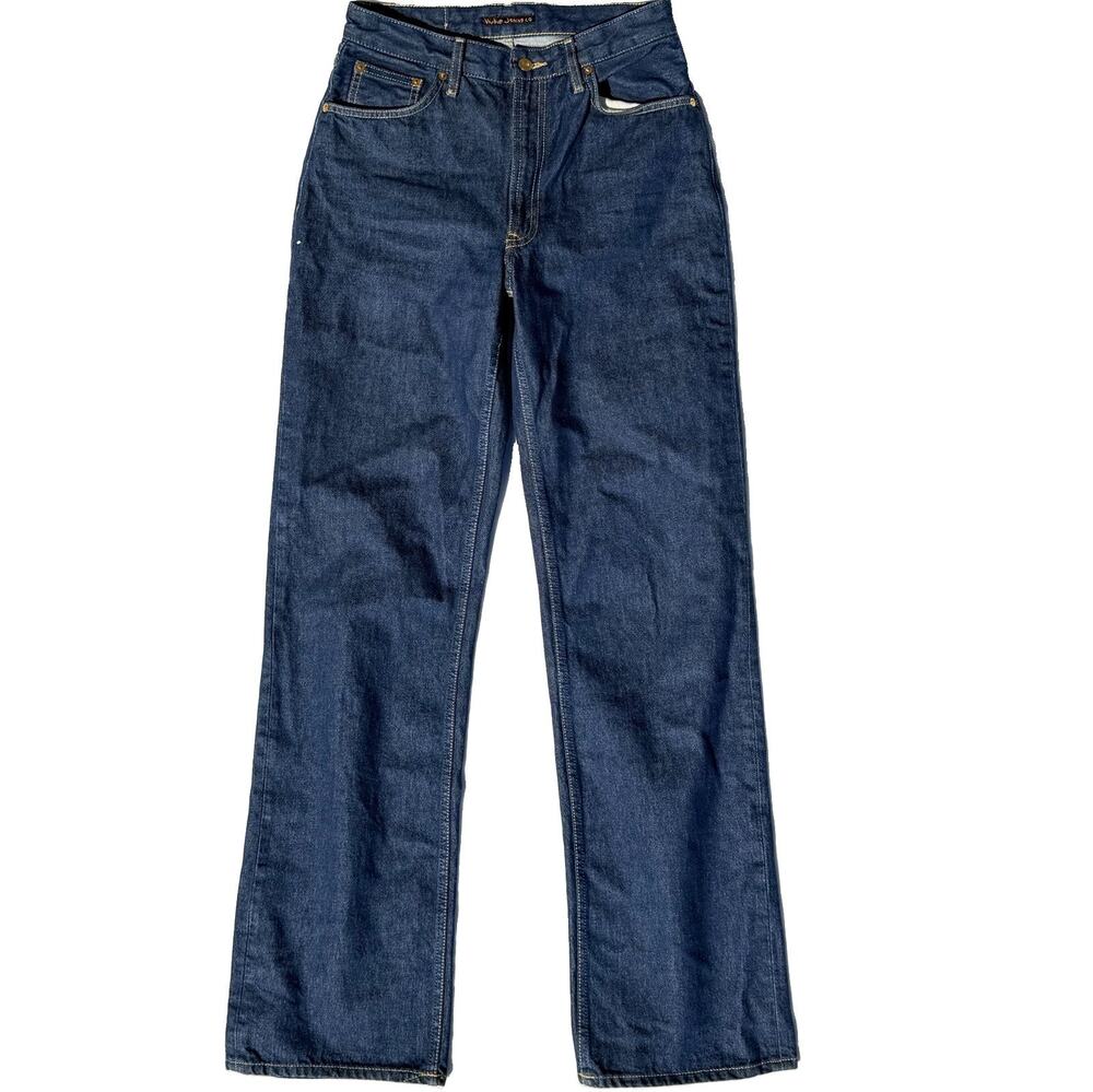 Nudie Jeans Clean Eileen Classic Blue Jeans Womens 28X36 High Waist Wide Leg